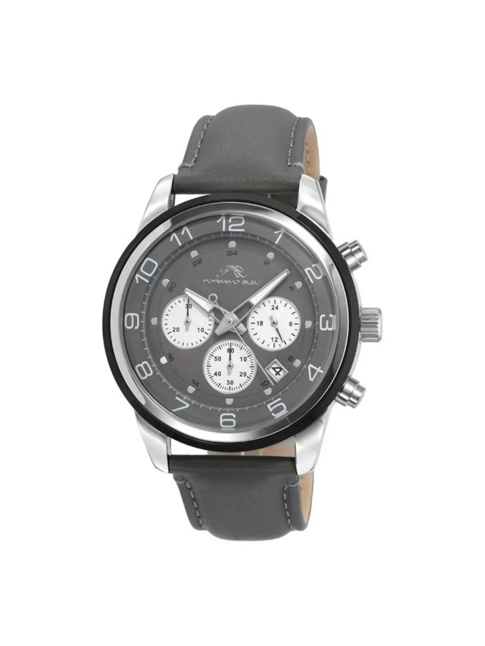 NWT Porsamo Bleu Arthur Chronograph Quartz Grey Dial Men's Watch
